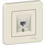 Leona, gniazdo komputerowe RJ45 kat.5, DIY, białe