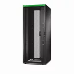 Szafa Easy Rack 800mm/42U/1000mm z dachem, panelem bocznym, kółkami, nóżkami i 4 wspornikami, bez podłogi, czarna