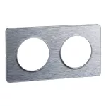 Odace Touch, ramka 2-krotna, podstawa aluminium, inox