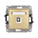 ICON Mechanizm gniazda pojedynczego USB A-B 2.0 złoty