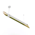 LIRA 1000 wisząca LED 18W/1750lm/3000K, 230V, przewód biały, kolor złota, biały sygnałowy (mat struktura) RAL 9003