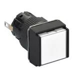Harmony XB6 Kompletny wskaźnik świetlny, Biały, LED, Kwadratowy, 24 V DC, 16 mm, Plastikowy