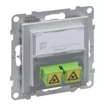 SUNO - Pojedyncze gniazdo śwatłowodowe SC/APC, Aluminium, Legrand