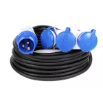 PS-CMP3M/44/10M/3X2,5/H05RR-F Adapter redukcja CAMPING Przejściówka 16A 3P 3X 230V EXTREM 3X2,5 H05RR-F  10 M IP44