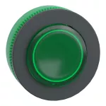Główka przycisku podświetlanego wystający zielony zintegrowany LED typ push push Harmony XB5