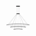 Pendant Circular Outward 3 Rings (ø3000 ø2000 ø1200) LED 381W LED neutral-white 4000K ON-OFF Black 32396lm CF4G-00X9AZOU05