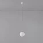 COTTON 200 fi160 wisząca max.1x4,8W, G9, 230V, przewód transparentny, srebrny aluminiowy (mat struktura) RAL 9006