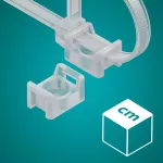 CTu / Uchwyt do mocowania opasek PA-66 STM 5 biały 25 szt.