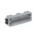 Puszka.osprzęt.PVC_P.(4/9)_M037360000; Do.kan.bez.przegrody; 3mech.6M.(100mm); [W:100÷200 x H:60/80]; K.[K].Szary; Ce