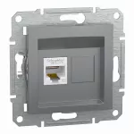 Asfora, gniazdo komputerowe RJ45 kat.5e, UTP, bez ramki, stal