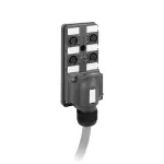 Pasywna skrzynka rozdzielcza, Modicon ABE9, IP67, kabel 5 m, 4 kanały ze złaczem M12, Led