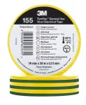Winylowa taśma elektroizolacyjna 3M™ Temflex™ 155, zielona/żółta, 19mm x 20m