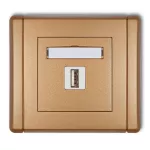 FLEXI Ładowarka USB pojedyncza USB A, 5W max., 5V, 1A złoty metalik