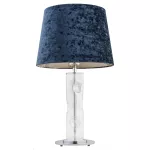 NANCY lampa stołowa 1 pł. granat, przezroczysty, chrom E27/230V 1 x 15W (max)