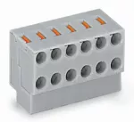 2-przewodowe gniazdo przycisk PUSH WIRE®, szara 252-159