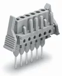 Gniazda do złączek listwowych Piny 0,6 x 1 mm konstrukcja prosta, szara 232-146/005-000/039-000
