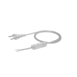Przewód przyłączeniowy z przełącznikiem z zalewaną wtyczką płaską transparentny PVC 250V~/2,5A 2x0,75mm² - 2m S-13W-0,75-2-0