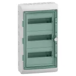 Obudowa natynkowa, Mureva (dawna Kaedra), IP65 MRV-3-12-NT-T drzwi transparentne 3 rzędy 12 modułów/rząd