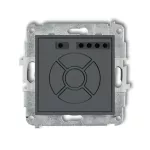 ICON Mechanizm elektronicznego sterownika roletowego (przycisk strefowy) grafitowy mat