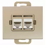 GTP-20N/M Gniazdo telefoniczne, komputerowe-NOVA- uniwersalne 2x4,6,8pin , ISDN; satyna