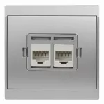 GTP-20L/M Gniazdo komputerowe p/t, ISDN, 2x4,6,8 pin; zaciski śrubowe (moduł)