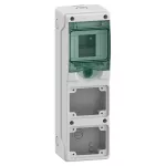 Obudowa natynkowa, Mureva (dawna Kaedra), IP65 do podłączenia gniazd mgMRV-1-4-NT-T/2 2 otwory 65x85 mm