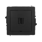 DECO Mechanizm gniazda pojedynczego HDMI 2.0, 4K, bez pola opisowego czarny mat