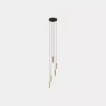 Pendant Candle XS 5Bodies Chandelier LED 16.8W LED warm-white 2700K DALI-2 / PUSH / 1-10V Black 844lm 00-8537-60-27