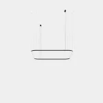 Pendant Geometric Square Surface 2500x2500mm LED 195W LED neutral-white 4000K 0-10V Black 13531lm QS4V-00X9AZRU05