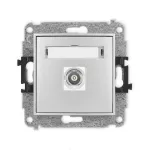 ICON Mechanizm gniazda pojedynczego BNC srebrny metalik