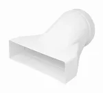 Łącznik o przekroju zmiennym 220x55 Ø125 biały