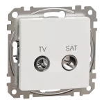 Gniazdo TV/SAT przelotowe (7dB), Sedna Design & Elements, białe