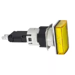 Harmony XB6 Kompletny wskaźnik świetlny, Żółty, LED, Prostokątny, 12...24 V AC/DC, 16 mm, Plastikowy