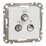 Gniazdo R/TV/SAT przelotowe (10dB), Sedna Design & Elements, białe
