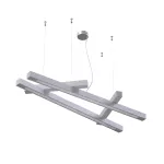 RAMITA N1 wisząca LED 54W/5238lm/3000K, 230V, srebrny aluminiowy (mat struktura) RAL 9006