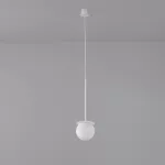 COTTON 200 fi160 wisząca max.1x4,8W, G9, 230V, przewód transparentny, biały sygnałowy (mat struktura) RAL 9003