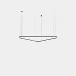 Pendant Geometric Triangular Surface 2500mm LED 168W LED warm-white 2700K 0-10V Black 9981lm TS4V-00V9AZRU05