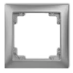 DECO Ramka uniwersalna pojedyncza z tworzywa DECO Soft srebrny metalik