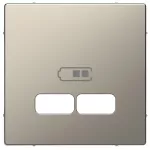 Merten, D-Life, płytka centralna gniazda ładowania USB, nikiel