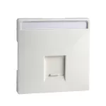Merten, D-Life, płytka centralna pojedyncza do złącza RJ45 Schneider Electric, biały połysk