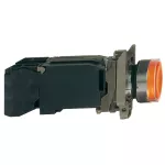 Przycisk płaski pomarańczowy żarówka 220/240V transformator metalowy Harmony XB4