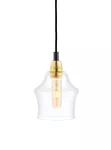 Kaspa LONGIS II GOLD lampa wisząca 1 x 60W E27 (czarny / złoty / transparent)
