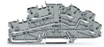Piętrowa złączka instalacyjna z otworem montażowym 2,5 mm², szara 2003-6662