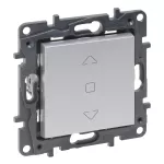 Niloe Step - łącznik sterowania roletami 3-pozycyjny - góra, stop, dół, 6 AX- kolor aluminium, Legrand