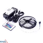 ZESTAW TAŚMA LED+ZASILACZ 12V+STEROWNIK 72W DC 5050 300LED/5M IP20 MULTIKOLOR gw.3y.