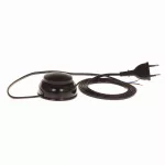 PWN-2/2X0,5/1,9 Przyłączacz z wtyczką płaską z wyłącznikiem nożnym do lamp, dwutorowy, 250V, 2,5A; 1,9m; czarny