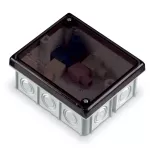 PK-101L Puszka odgałężna, 14 wlotowa,p/t; 16÷21, IP-20; 80x95; 5xzaciski 1x4; biały/dymny