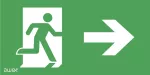 100x300 piktogram 25 chłopek w drzwiach strzałka prawo logo awex (ISO7010)