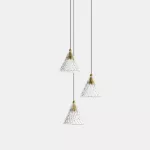 Pendant Veneto Surfaced 3 Bodies LED 23W LED warm-white 2700K DALI Gold 1134lm 15-7596-DL-DO