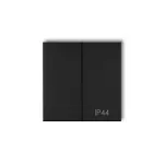 Klawisze podwójne do łączników IP 44 ICON, MINI (komplet dwóch klawiszy), czarny mat